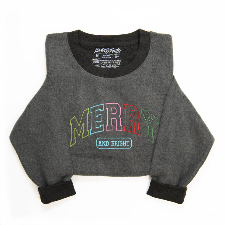 Merry and Bright Varsity Sweatshirt