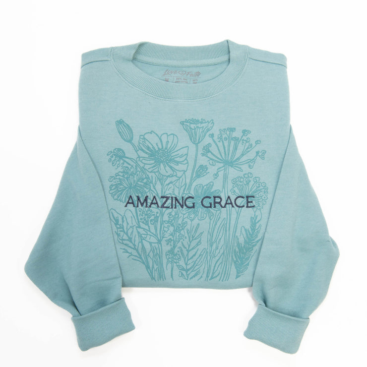 Amazing Grace Flowers Sweatshirt