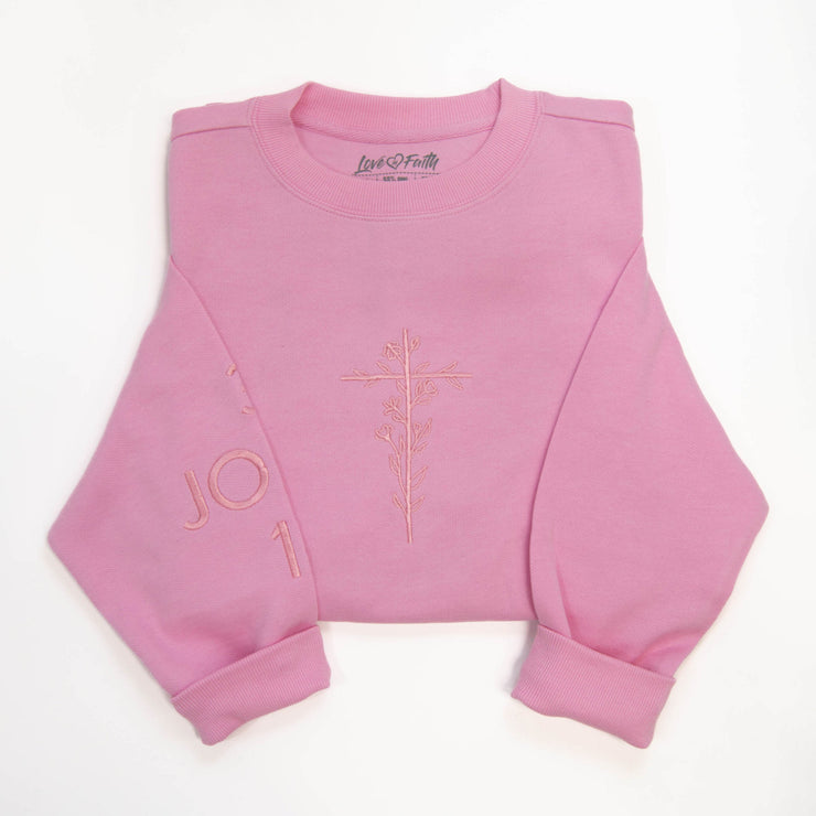 John 3:16 Embroidered Crewneck Sweatshirt