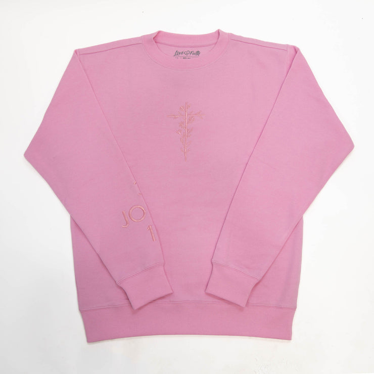 John 3:16 Embroidered Crewneck Sweatshirt