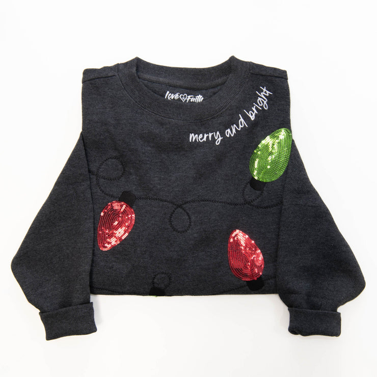 Embellished Merry and Bright Sweatshirt