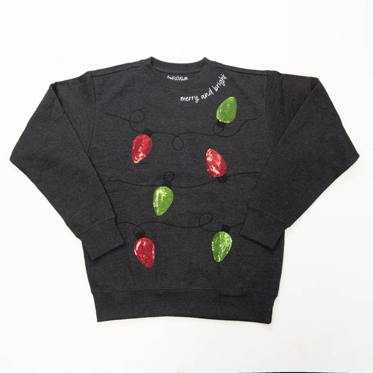 Embellished Merry and Bright Sweatshirt