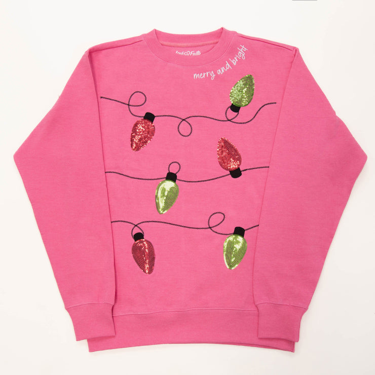Embellished Merry and Bright Sweatshirt