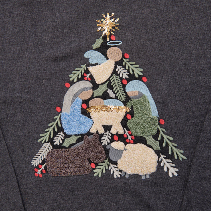 Embellished Nativity Tree Sweatshirt