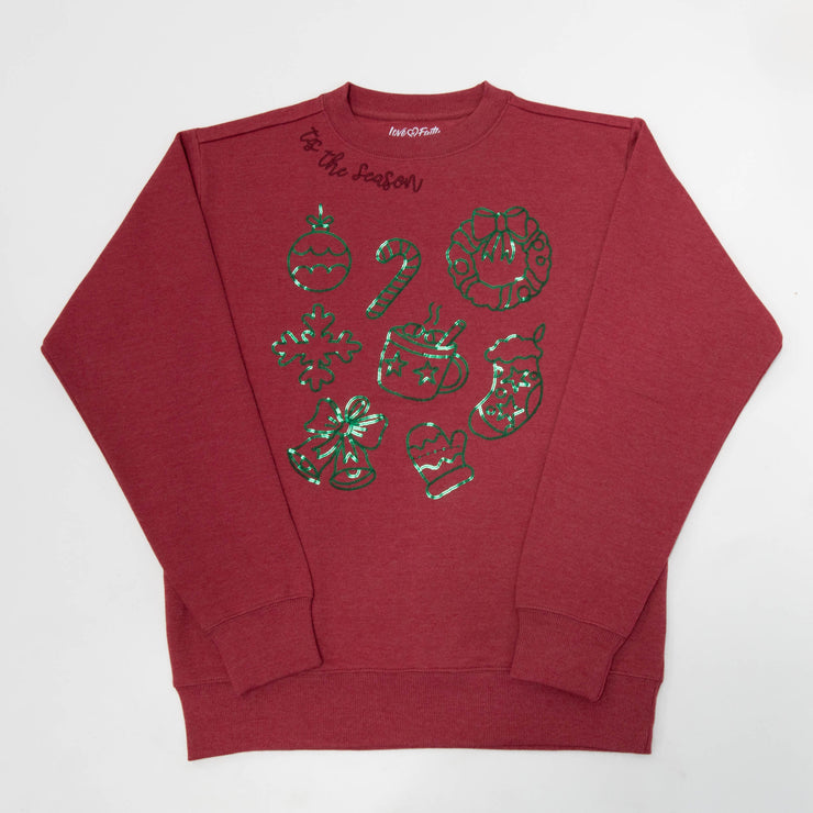 Tis the Season Embellished Crewneck Sweatshirt