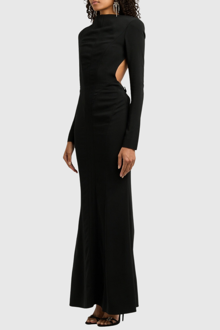 Dariusz Open Back Buckled Maxi Dress