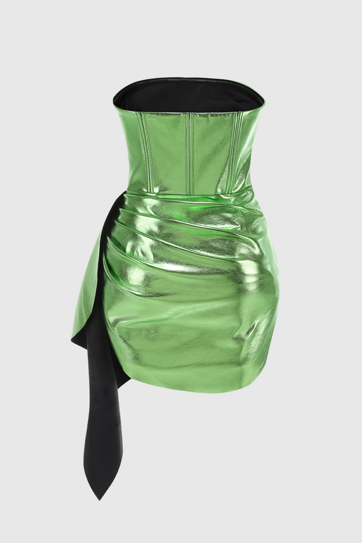 Daviel Strapless Ruched Mini Dress