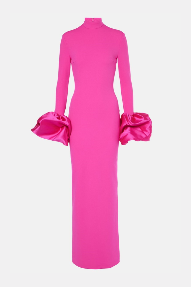 Delpa Satin-trimmed Maxi Dress