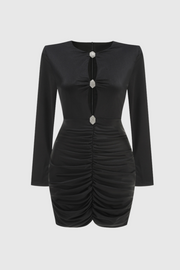 Denali Crystal Embellished Cutout Mini Dress