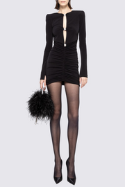 Denali Crystal Embellished Cutout Mini Dress