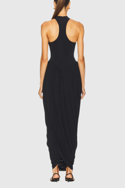 Doyle Sleeveless Ruched Midi Dress - Black