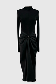 Fairly Deconstruct Ruched Maxi Dress - Black