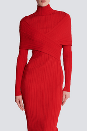 Gisela Pleated Knit Maxi Dress