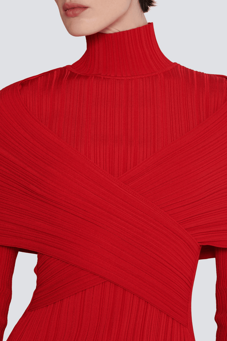 Gisela Pleated Knit Maxi Dress