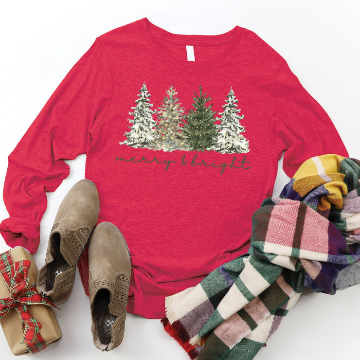Merry & Bright Trees Long Sleeve