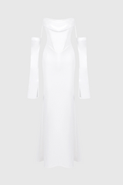 Heega Off Shoulder Corset Maxi Dress - White