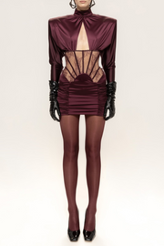 Jalissa Lace Corset Cutout Mini Dress