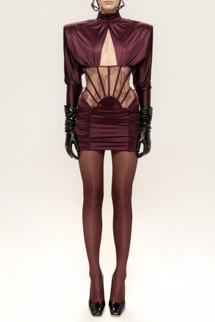 Jalissa Lace Corset Cutout Mini Dress