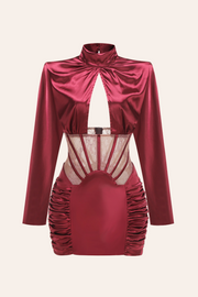 Jalissa Lace Corset Cutout Mini Dress