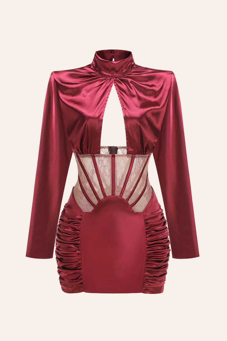 Jalissa Lace Corset Cutout Mini Dress