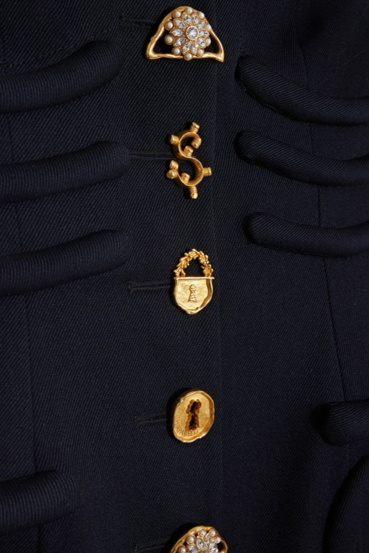 Jayaia Strapless Bustier Bones Midi Dress