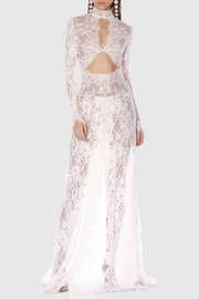 Juselius Lace Cutout Maxi Dress - White