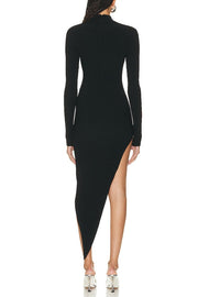 Kennedy Asymmetric Cut-out Ribbed Dress