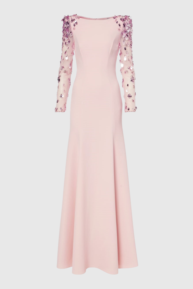 Lafay Sequin Embellished Maxi Dress - Pink