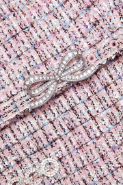 Lianne Tweed Sleeveless Pleated Mini Dress