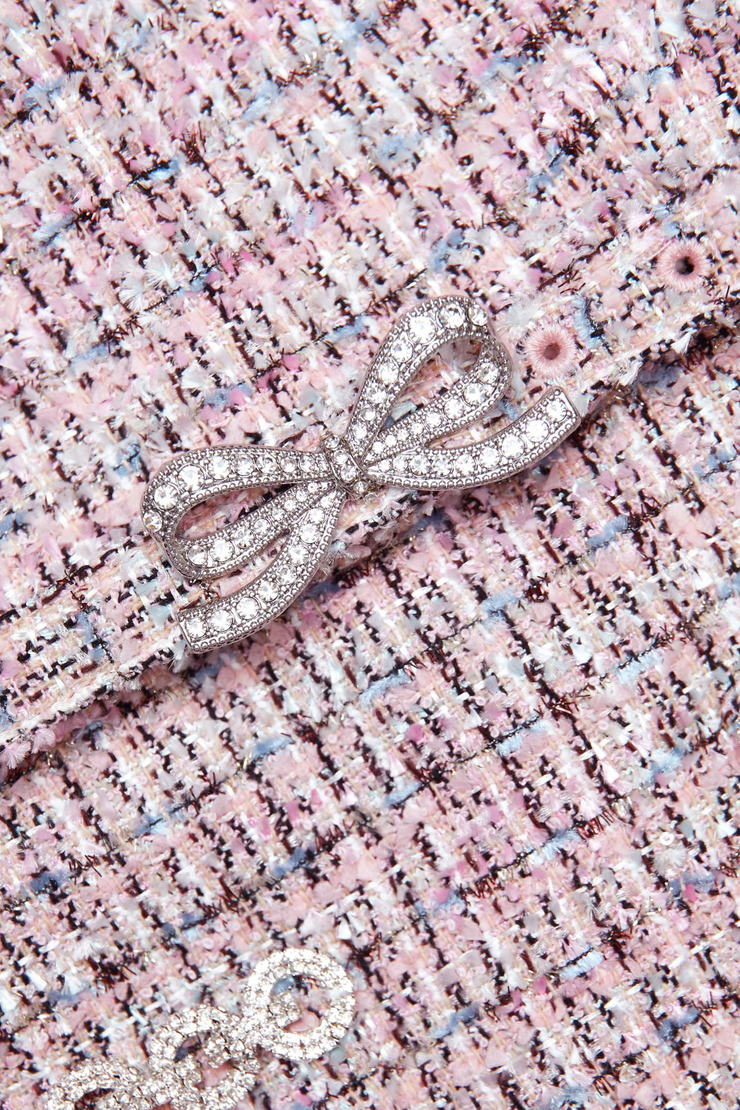 Lianne Tweed Sleeveless Pleated Mini Dress