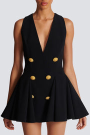 Makia Pleated Flared  Mini Dress