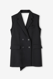 Matida Bow Backless Suit Vest Dress