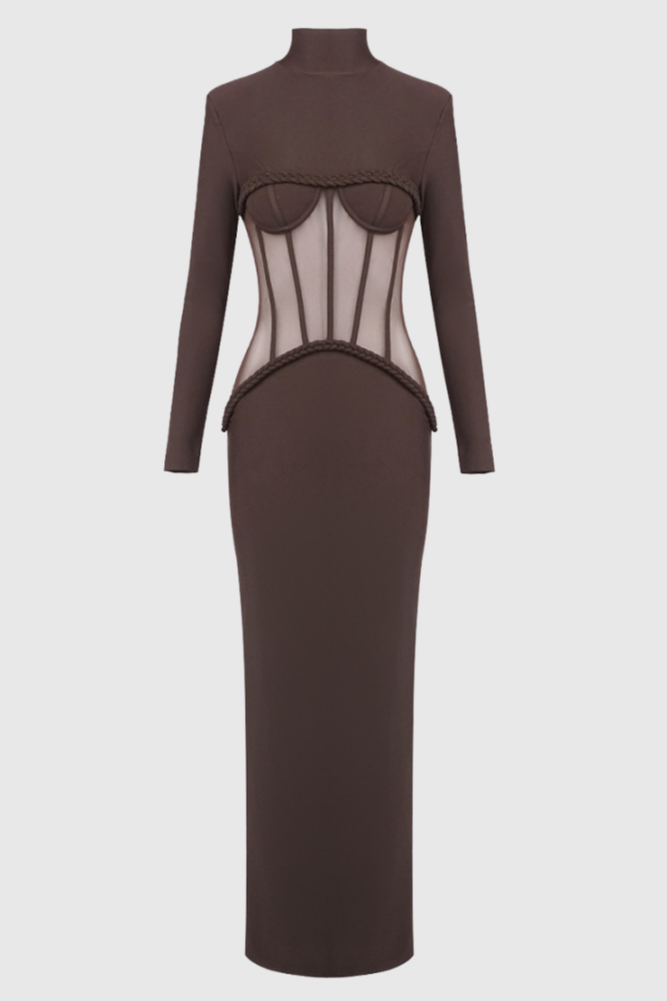 Mistey Corset Rope-embeliished Maxi Dress