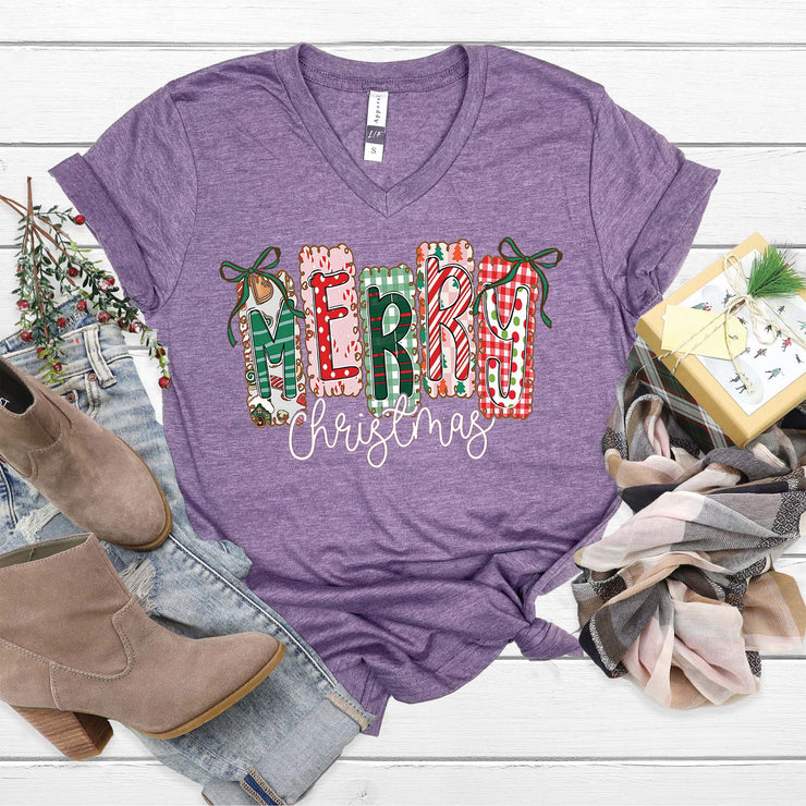 Merry Christmas V-Neck