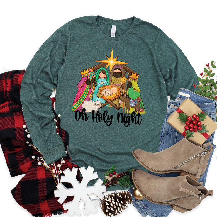 Holy Night Nativity Long Sleeve