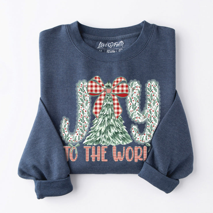 Joy to the World Christmas Tree Sweatshirt