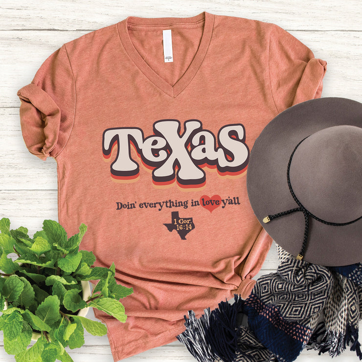 Texas Everything in Love V-Neck
