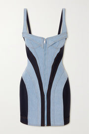 Morgan Panelled Denim Mini Dress