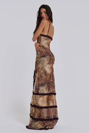 Norah Printed Maxi Dress - Leopard