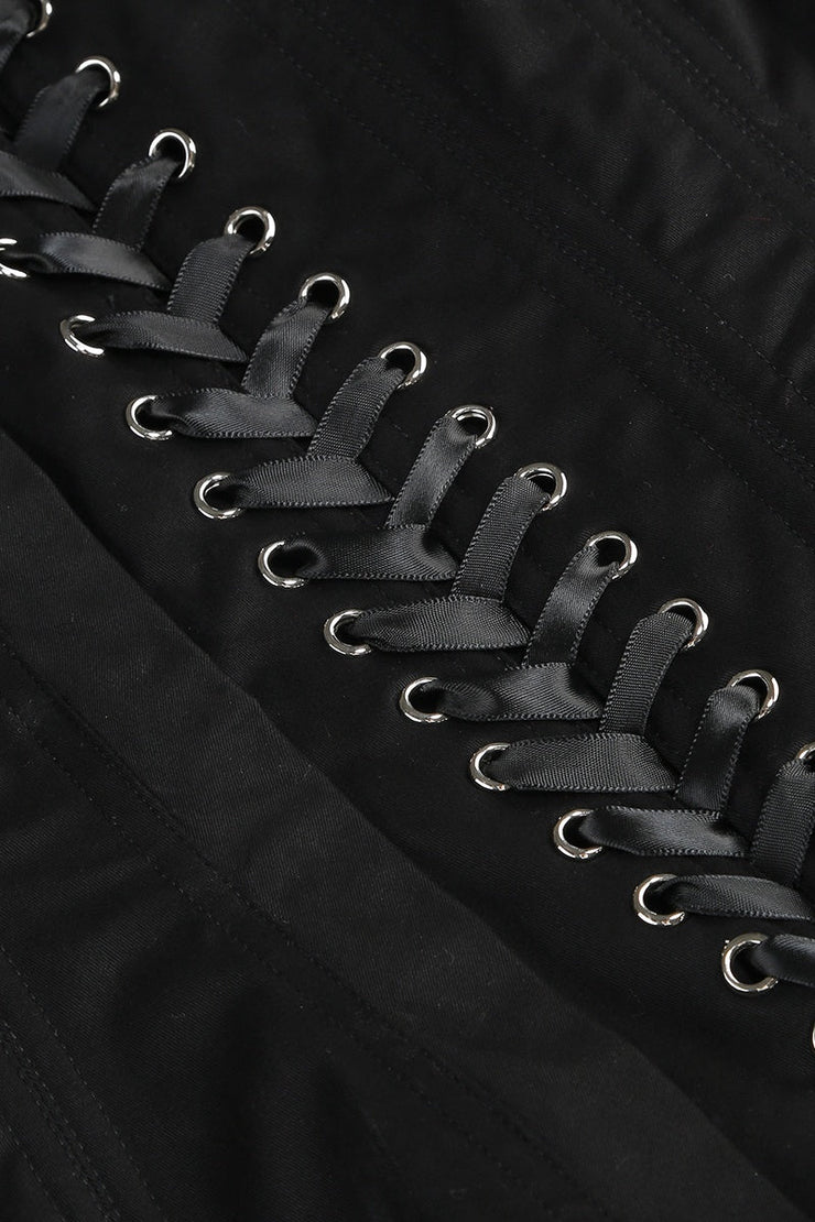 Nuala Strapless Floral Mini Dress - Black