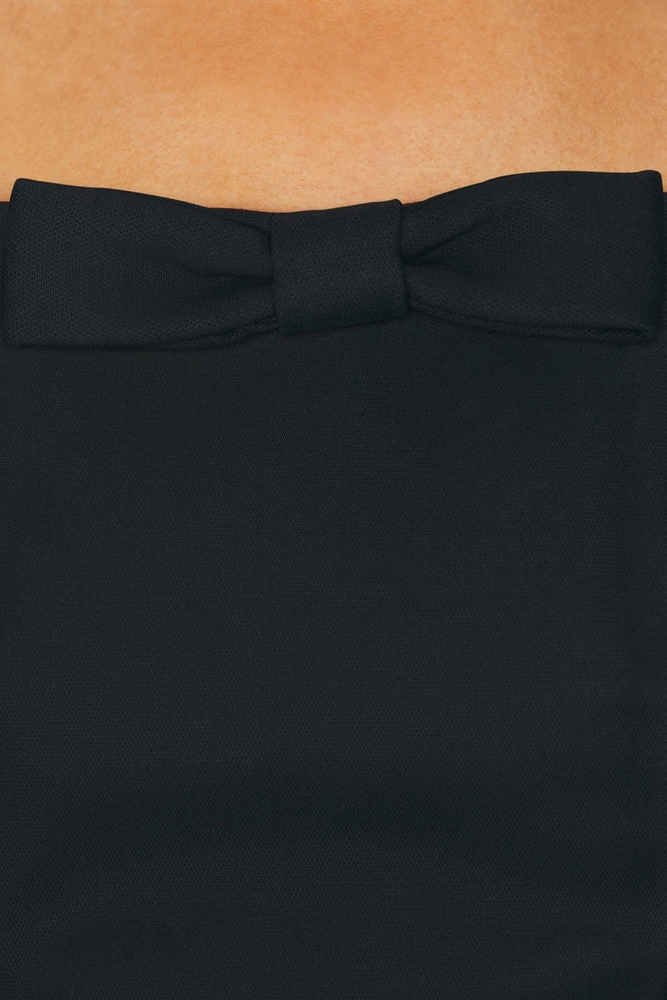 Obozh Bow Strapless Maxi Dress - Black