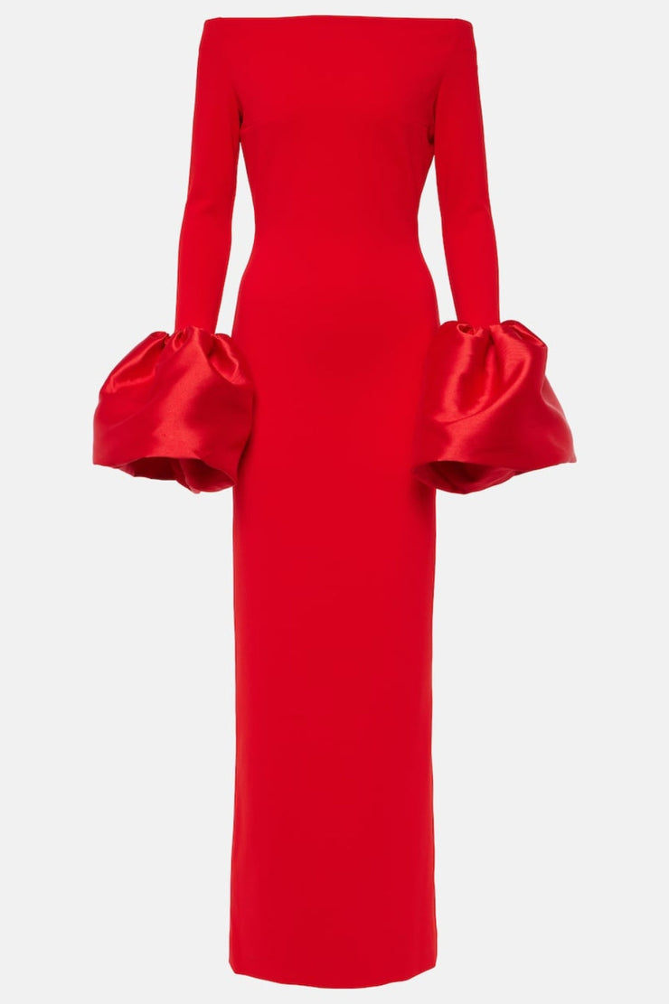 Olindan Off Shoulder Maxi Dress - Red