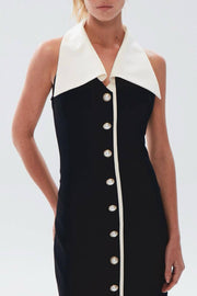 Phedra Halter Pearl Maxi Dress