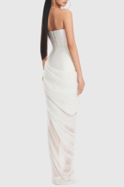 Posie Strapless Ruched Midi Dress