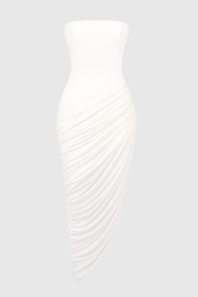 Posie Strapless Ruched Midi Dress