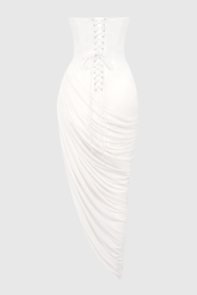 Posie Strapless Ruched Midi Dress