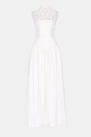 Ragiel Floral Lace Sleeveless Maxi Dress