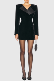 Retta Velvet Mini Blazer Dress