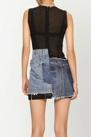 Rory Patchwork Denim Mini Dress