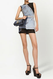 Rory Patchwork Denim Mini Dress